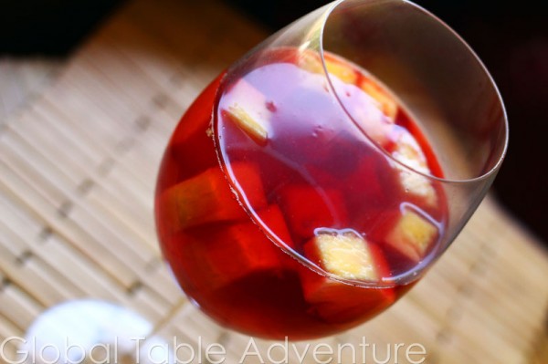 Iced Hibiscus Drink with Fresh Pineapple | Bissap a la Bonne Dame