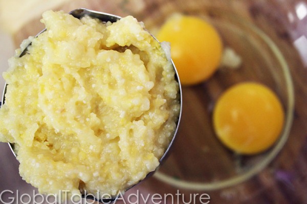 Ecuadorian Open-Faced Cornmeal Omelet with Cheese