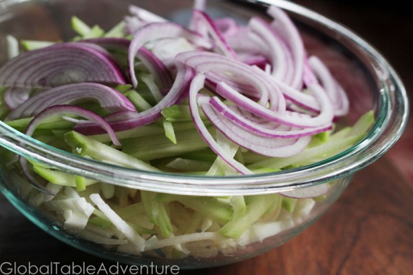 Crunchy Jicama & Chayote Salad from Haiti and Honduras