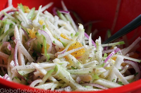 Crunchy Jicama & Chayote Salad from Haiti and Honduras
