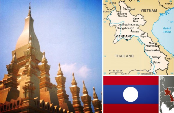 Laos-maps-and-flag