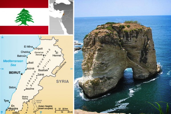 Lebanon-maps-and-flag