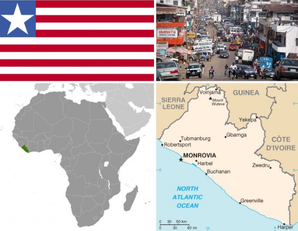 Liberia-Map-and-flag