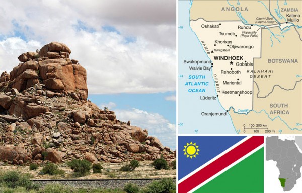 Namibia-maps-and-flag