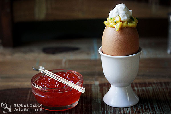 Russian Scrambled Eggs with Caviar