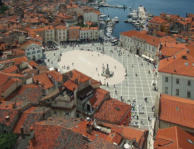 Tartini Square in Piran, Slovenia. Photo by MrPanyGoff.