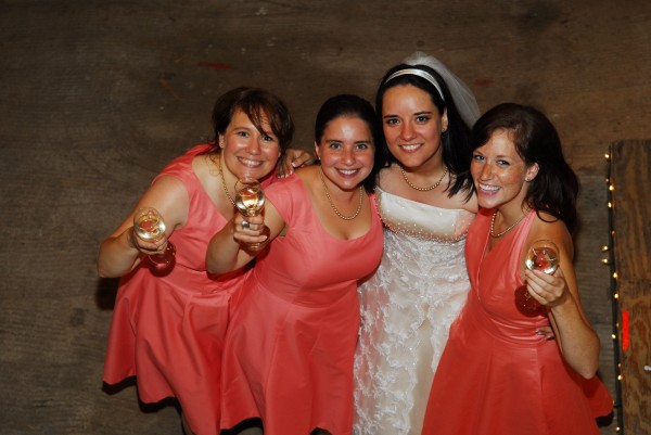 My sister Elisa, Marina, myself, and Becky.