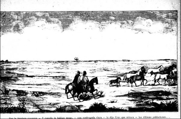 El Gaucho Martín Fierro. Illustration from José Hernández's work,