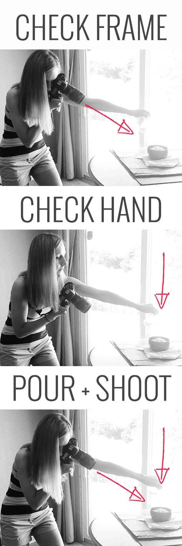 Woman taking photos of drizzle.