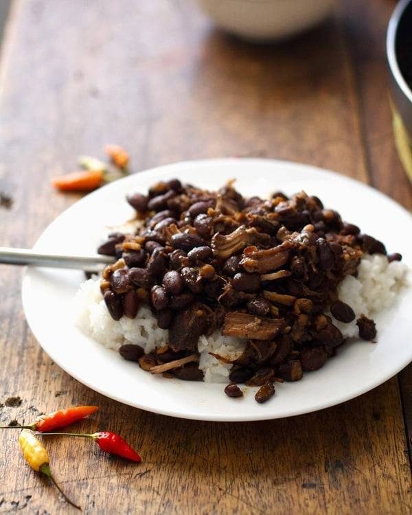 A picture of Crockpot Pork Adobo with Black Beans
