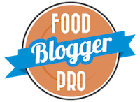 An insignia with “Food Blogger Pro” on it.