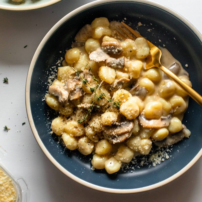 A picture of Gnocchi with Creamy Mushroom Sauce